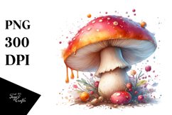 Glossy Mushroom,Watercolor PNG Product Image 3