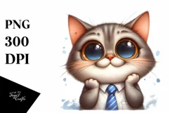 Expressive Big Eyes Caricature | Sublimation Clipart Product Image 3