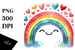 Colorful Cloud with Hearts, Transparent PNG Product Image 1