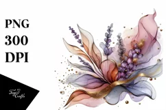 Abstract Shiny Lavender Made of on White Background Product Image 3