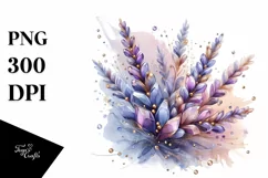 Abstract Shiny Lavender Made of on White Background Product Image 3