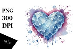 Digital Ice Heart, PNG Product Image 1