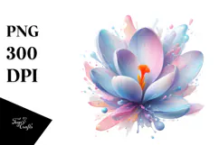 Glossy Crocus Illustration, Transparent PNG Product Image 1