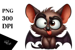 Bat with Goofy Winking Eye, Trending PNG Product Image 1