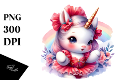 Colorful Baby Unicorn Redowa Dancer PNG Product Image 1