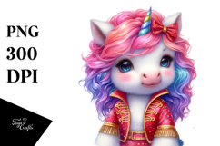 Colorful Baby Unicorn Redowa Dancer PNG Product Image 1
