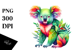 Abstract Koala with Plant Leaves, 20 oz Tumbler Product Image 1