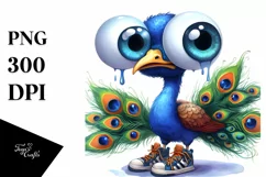 Peacock Expressive Standing Sports Shoes | Sublimation | Product Image 3