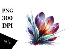 Abstract Shiny Crocus Watercolor Splash Product Image 3