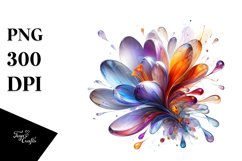 Abstract Shiny Crocus Watercolor Splash Product Image 3