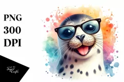 Funny Seal Sunglasses Tongue Clipart Product Image 3