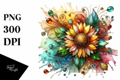 Watercolor Luxury Flower Splash Clipart Product Image 1