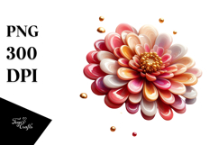 Glossy Zinnia in Material, PNG Product Image 1