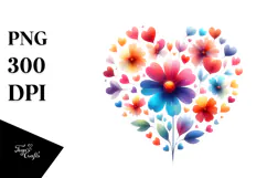 Watercolor Washed Flower PNG Product Image 1