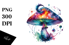 Colorful Celestial Mushroom PNG Product Image 1