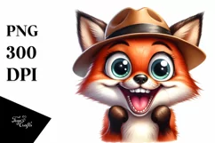 Excited Fox Caricature | Sublimation Clipart Product Image 3