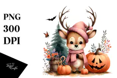 Baby Halloween Elk PNG Product Image 1
