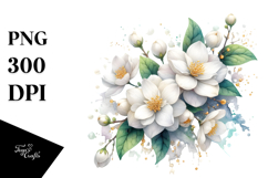 Jasmine with Golden Details, Vibrant PNG Product Image 1