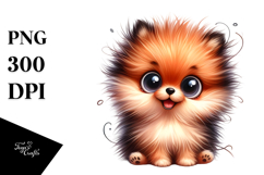 Happy Cartoon Pomeranian with Crazy Fur Product Image 1