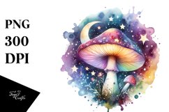 Colorful Magical Mushroom Celestial Clipart Product Image 3