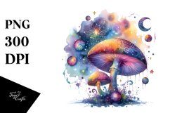 Colorful Magical Mushroom Celestial Clipart Product Image 3
