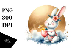 Happy Bunny in Beachwear PNG Product Image 1