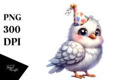 Baby Dove Standing | Watercolor Clipart Product Image 1
