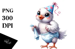Baby Dove Standing | Watercolor Clipart Product Image 1