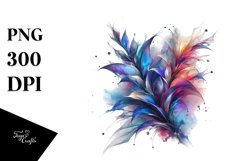 Splash of Abstract Lobelia Watercolor Product Image 3