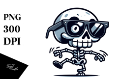 Cartoony Skeleton with Sarcastic Eyes, Trending PNG Product Image 1
