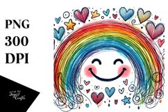 Scribbled Rainbow, Transparent PNG Product Image 1