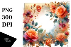 Watercolor Abstract Vibrant Oranges | Sublimation | Clipart Product Image 1