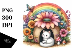 Cat House Made of Large Flower Product Image 3