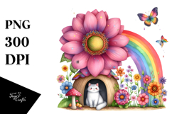 Cat House Made of Large Flower Product Image 1