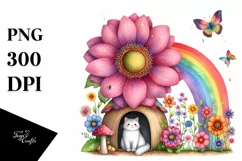 Cat House Made of Large Flower Product Image 3
