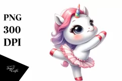 Cute Baby Unicorn Dancer | Sublimation | Clipart Product Image 1