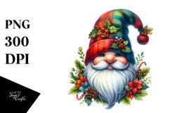 Christmas Gnome,Watercolor PNG Product Image 3