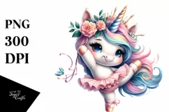 Cute Baby Unicorn Dancer | Sublimation | Clipart Product Image 3