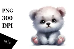 Baby Bear Watercolor PNG Product Image 1