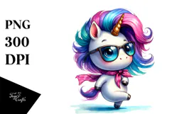 Cute Baby Unicorn Dancing PNG Product Image 1