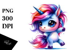 Cute Baby Unicorn Dancing PNG Product Image 1
