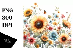 Colorful Sunflower, Transparent PNG Product Image 1