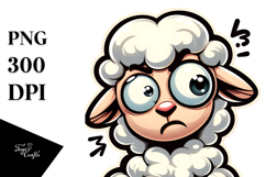 Dramatic Lamb with Winking Eye, Vector Art Product Image 1