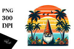 Retro Gnome Sunset Clipart Product Image 1