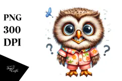 Baby Owl Portrait Beachwear Product Image 1