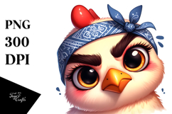 Bandana Chicken Human-Like PNG Product Image 1