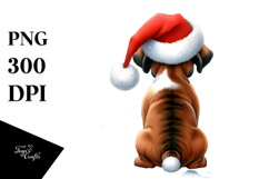 Boxer with Christmas Decorations, PNG Product Image 1
