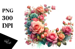Vibrant Monkey made of Flowers PNG Product Image 1