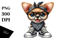 Watercolor Baby Dog Big Eyes | Sublimation Clipart Product Image 1