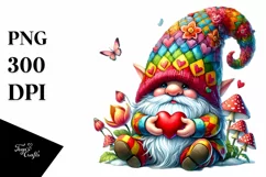 Detailed Valentines Gnome Hat PNG Product Image 1